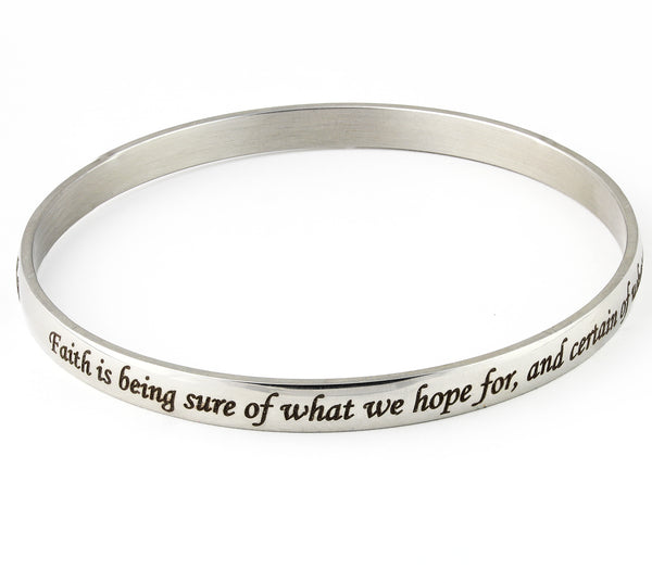 Faith is bangle bracelet - Hebrews 11:1