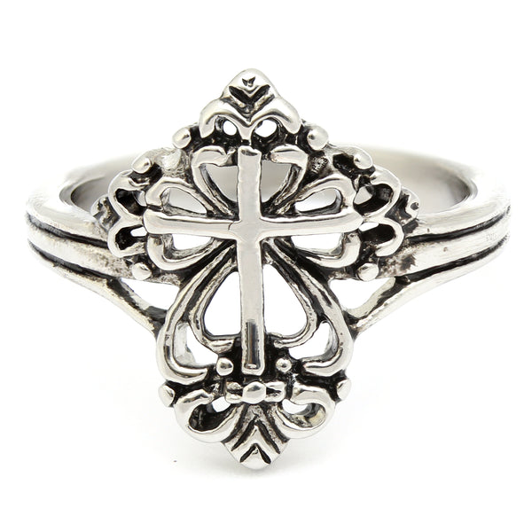 Filigree Cross Ring