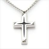 Black Star Cross on Silver Pendants